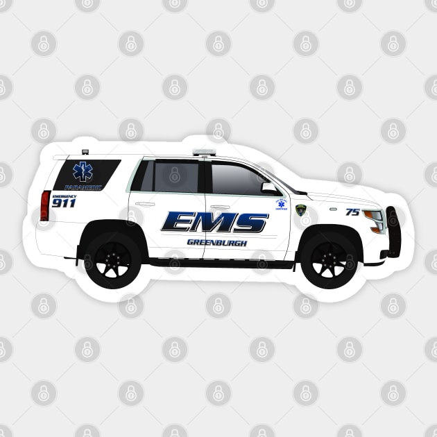 Greenburgh EMS Paramedic Flycar Sticker by BassFishin